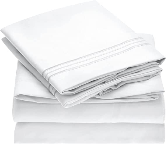 Mellani White Twin XL sheet set